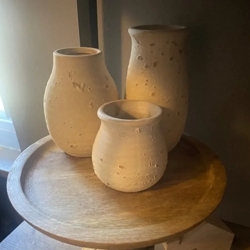 NEW  Ceramic Rustic Bud Vase, Small Vases Set for Country Home Decoration - Picture 7 of 8